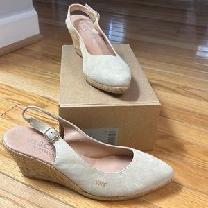 Viscata Palomera Suede Cream size 39 sling back